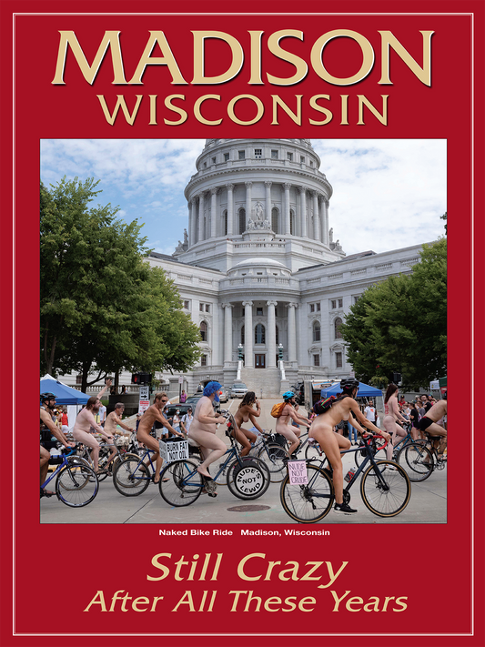 Madison Wisconsin Naked Bike Ride Poster Print
